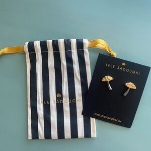 NWT Lele Sadoughi Button Mushroom Earrings